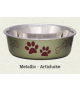 Loving Pets Bella Metallic Artichoke Bowl