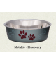 Loving Pets Bella Metallic Blueberry Bowl