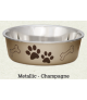 Loving Pets Bella Metallic Champagne Bowl