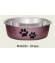 Loving Pets Bella Metallic Grape Bowl