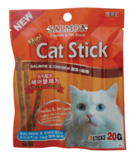 Bow Wow Mini Cat Stick – Salmon & Chicken 20g