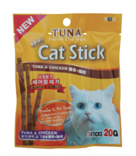 Bow Wow Mini Cat Stick – Tuna & Chicken 20g