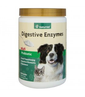 NaturVet Digestive Enzymes Plus Probiotics 8oz