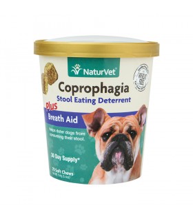 NaturVet Coprophagia Stool Eating Deterrent Plus Breath Aid Soft Chews