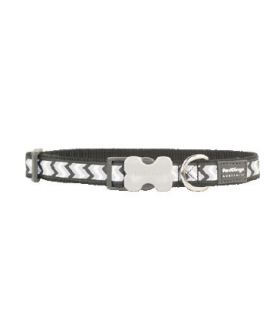 Red Dingo Reflective Black Ziggy Collars (Small)