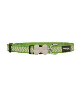 Red Dingo Reflective Lime Green Ziggy Collars (Large)