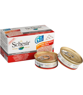 Schesir Chicken with Duck Multipacks 6 x 50g
