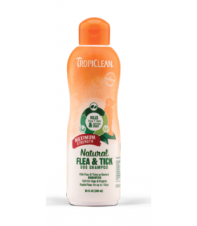 Tropiclean Natural Flea & Tick Shampoo, Maximum Strength 20oz