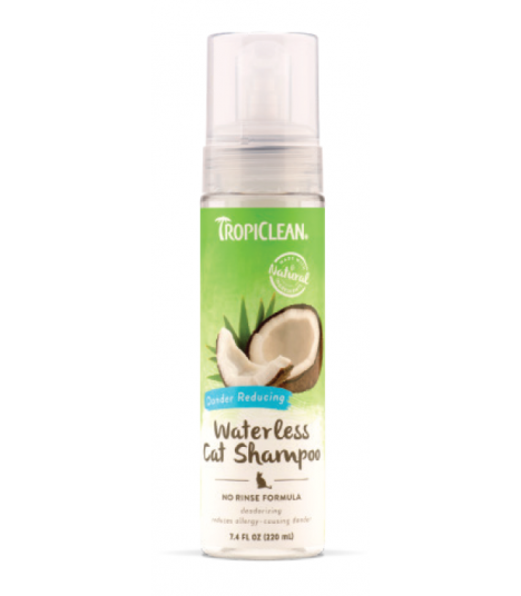 tropiclean waterless cat shampoo