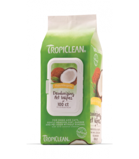 tropiclean deodorizing pet wipes