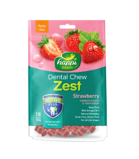 Happi Doggy Dental Chew Zest Strawberry