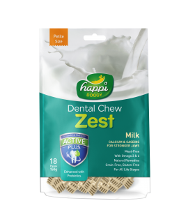 Happi Doggy Dental Chew Zest Milk