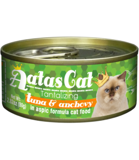 Aatas Tantalizing Tuna & Anchovy In Aspic Canned Cat Food 80g x 24