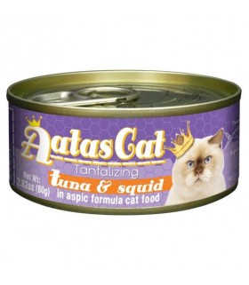 Aatas Tantalizing Tuna & Squid In Aspic Canned Cat Food 80g x 24