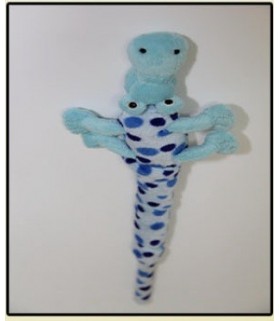 Soft animal teaser Crocodile blue