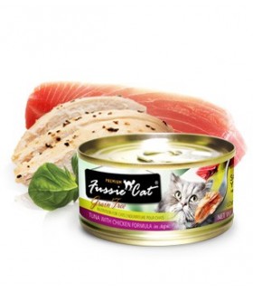 Fussie Cat Grain Free Premium Tuna with Chicken Formula in Aspic 3oz x 24 cans