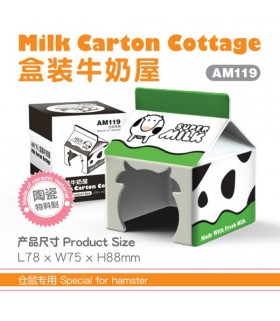 Pet Link Milk Carton Cottage Ceramic Hideout