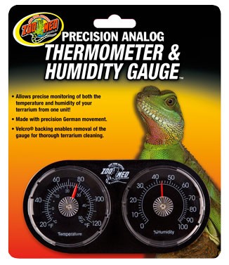 zoo med reptile terrarium thermometer humidity gauge