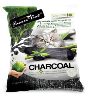 Fussie Cat Natural Charcoal Paper Litter 7L
