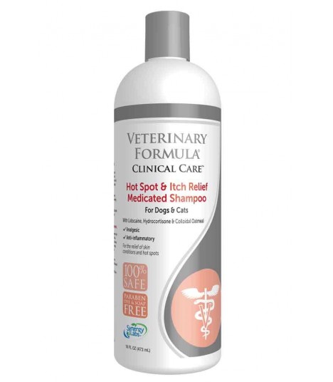 Synergy Labs Veterinary Formula Clinical Care Hot Spot & Itch Relief Medicated Shampoo 