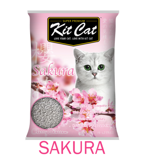 Kit Cat Cherry Blossom Sakura Clumping Cat Sand