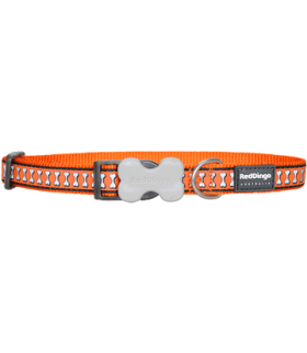 Red Dingo Reflective Orange Bucklebone Collar