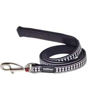 Red Dingo Black Reflective Fixed Lead