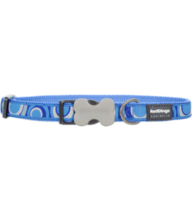 Red Dingo Bucklebone Circadelic Med Blue Design Collar