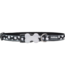 Red Dingo Bucklebone White Spots Black Collar