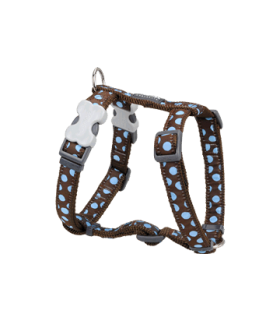 Red Dingo Blue Spots Brown Harness