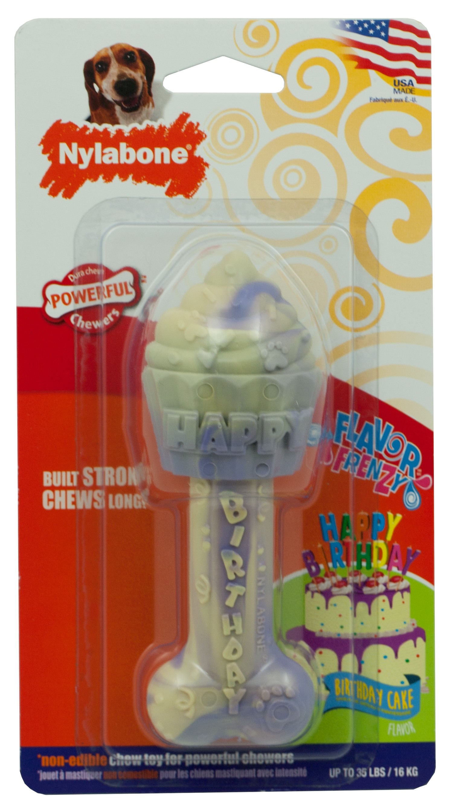 nylabone birthday cake bone