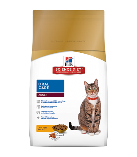 hills science plan cat food oral care