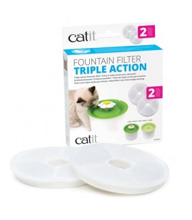 Hagen Catit Triple Action Fountain Filter - 2 pack