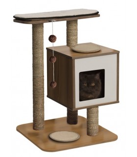 Hagen Vesper Cat Furniture V-Base Walnut