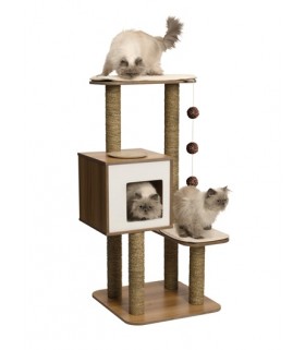 Hagen Vesper Cat Furniture V-High Base Walnut