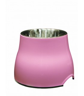 Hagen Dogit Elevated Dog Dish with Stainless Steel Insert Pink