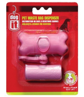 Hagen Dogit Pet Waste Bag Dispenser Pink