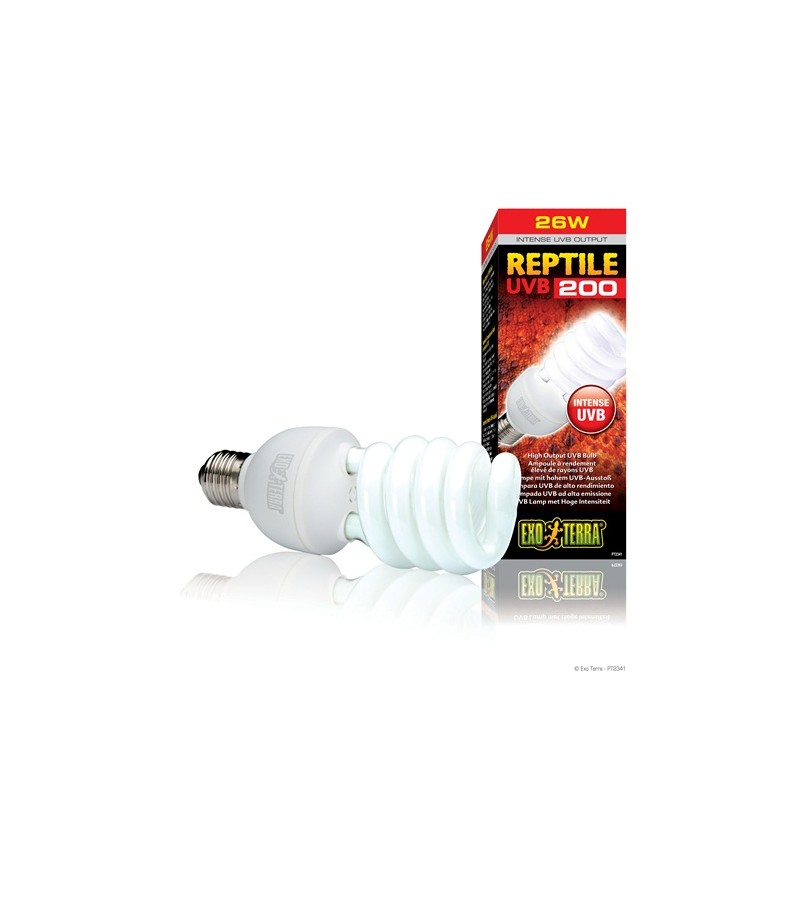 Exo Terra Reptile Intense UVB 200 High Output Bulb 26W High D3