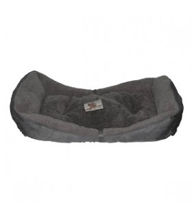 AFP Lambswool Bolster Bed Grey
