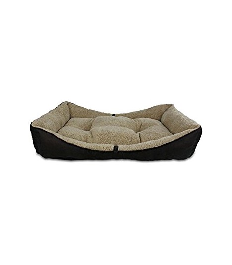 AFP Lambswool Bolster Bed Grey