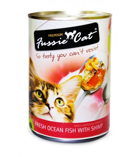 Fussie Cat Fresh Ocean Fish with Shrimp 400g