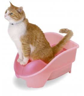 Richell Pink Cat Toilet Omaru