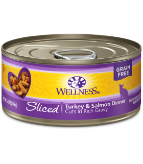 Wellness Sliced Grain Free Turkey & Salmon Dinner 5.5oz