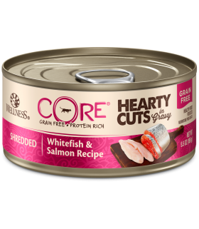 Wellness CORE Hearty Cuts in Gravy Shredded Whitefish & Salmon for Cat 5.5oz