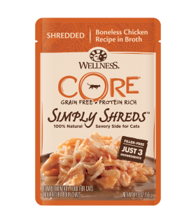Wellness CORE Simply Shredded Boneless Chicken in Broth 1.75oz