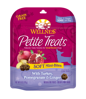 Wellness Petite Treats Turkey, Pomegranate & Ginger Soft Mini-Bites 6oz